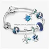 Beaded nyutformad Ocean Style Charm Armband med sjöstjärna och skalpärlor Pendant Lämpliga för kvinnors fashionabla sommarsmycken Dhgzu