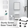 Shower Curtains Stainless Steel Towel Bar Bathroom Organizer Set Roll Paper Holder Coat Hat Hook Heavy Duty For Modern