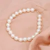 Colliers de perles Elegant White Imitation Perle Collier Grand Collier de mariage en perles circulaires Bijoux à la mode D240514