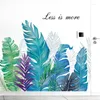 Wallpapers Nordic Ins Wind Plant Palm Leaf Wall Sticker Bedroom Living Room Minimalist Aesthetic Decoration Self-adhesive PVC