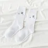 Fashion woemsn chaussettes de marque de marque paris de la marque de coton pure coton pure chaussette de taille moyenne