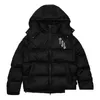 Mens Plus Size bovenkleding Lagen Nieuwe Trapstar London Shooters Hooded Puffer Jacket - Zwart / Reflecterende geborduurde thermische hoodie Men W DHPGA