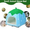Gine Domuz Hideout Küçük Çilek Hamster House için Kobay Yatağı Tavşan Chinchilla Hedgehog Ferret Cage 240507