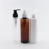 200 ml x 12 tomma färgade plastlotion pumpflaskor för dusch gel flytande tvål kropp grädde husdjur kosmetiska behållare hud caregood packag eodj