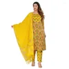 Vêtements ethniques Pakistanais Salwar Kameez Party Wedding Women Women Kurti Palazzo Dupatta Straitement