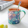 Kaffekopp och fat Europeisk engelska eftermiddag Tea Party Bone China Mug Luxury Drinkware Gift Marocko Style 240508