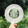 Dekorativa figurer 1pc 3D Roterande vindspinner runt Fatima Palm Balcony Garden Decoration Outdoor Hanging Chimes Pendant Suned Sun