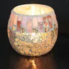 Lâmpadas de mesa feitas de mosaico de mosaico artesanal Jar Tealight Hotors Pen Home Decor Gifts