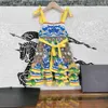 Toppdesigner barnkläder flickor camisole klänningar baby multi skiktad kaka kjol prinsessan klänning storlek 90-150 cm barn frock 24mar