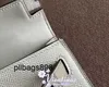 Handbag Keliys Genuine Leather 7A bag mini 2nd generation 19cm white 10 piece windbreaker gray s2 Epsom cowhide silver buckle