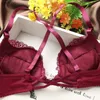 Bras Sets Womens Lace Push Up Front Button Bra Set 32-36B XW