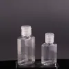 30ml 60ml空の空のペットペットボトルフリップキャップ透明な四角い形状ボトルメイク用液体使い捨てハンドサニタイザーゲルxnlji dekbr