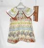 Top Girls Robes Animal Pattern Full Print Jirt Princess Robe Taille 100-150 cm Kids Designer Vêtements Baby Roule 24MA