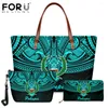 Bag Forudessigns Marke Designerinnen Frauen Handtasche und Brieftaschen Polynesischer Stammes -Pohnpei -Druck weiblicher Schultersack Strand Totes Bolsas