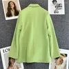 Damespakken Insozkdg Casual Blazer Double Breasted Suit jas Vrouwen versie Pure Color Loose Fashion Simple Office Ladies Tops