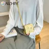 Çanta Moda Mini Kadınlar Cep Telefon Peyniri Peynir Şeklinde Çantalar Omuz Çantaları Kız Çantası için Küçük Kare Dilim Kolye
