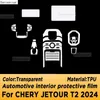 Chery Jetour T2 2024 Gearbox Panel Navigation Screen Automotive Interior Protective Film Anti-ScratchステッカーアクセサリーT240509のその他のインテリアアクセサリ