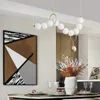 2023 Europa Luxe ketting vorm hanglampje magische bonen kroonluchter witte glazen bal hangende lamp voor thuis
