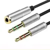 3,5 mm Jack Microfone Headset Audio Splitter Aux Extension Cable fême