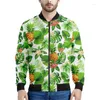 Vestes pour hommes fleur hawaïenne Veste à glissière hommes 3d Plantes tropiques imprimées motif de bombardiers