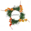 Candle Holders Beautiful Christmas Holder Small Simulation Plant Wreath Doll House Stick Decorations S06 21