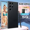 Smartphone S24 Ultra Android Octa Core 6.8 pouces Affichage Face ID HD Caméra 256 Go 512 Go 1 To Punch-Hole Tacy Screen déverrouillé 13MP CAME GPS Téléphone anglais 378