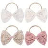 Acessórios para o cabelo Moda Hollow Out Bordado Lace Flor Bows Band Band Kids Hair Acessórios