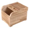 Butelki do przechowywania pudełka na drewno ryżowe pojemnik na pojemniki na płatki zbożowe pojemniki na sznurowate do spiżarni drewniane wiadro