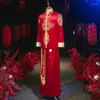 Этническая одежда Groom Vintage Loose Tang костюм Cheongsam Традиционное китайское свадебное плать