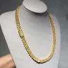 Echt lab gekweekte diamant Iced Out Hip Hop -sieraden voor mannen 12 mm 10k vaste gouden lab diamant Cuban Link Chain