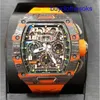 Lastest RM Wrist Watch RM11-03 Automatisk mekanisk klocka RM11-03 Maskiner 44.5*50mm RM1103 Färgad kolsida NTPT Limited