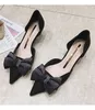 Hip Summer Sandal Women Shoes Celebrity High Heel Sandals Hollow Pointed Thin Bow Commuter Dress Shoes 240228