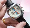 Montre-bracelets monaco-24 Montres pour hommes pour hommes Tonneau mécanique automatique tourbillon de montre en acier inoxydable Es Clock4270308