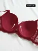 Reggiseni set trasparenti floreali a due pezzi Bras mutandine set abbigliamento sexy a filo spinta