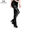 بنطلون نشط VIP Fashion Womens Gothic Long Lengs Sexy Steam Punk Print Printers مرنة خمر سروال قلم رصاص ضيق طول الكاحل Play Bottoml2405