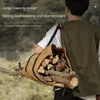 Storage Bags Outdoor Firewood Bag Camping Supplies Large Capacity Portable Buggy Canvas Reticule Logging Bagg