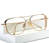 Trois couleurs Fashion Gold Metal Frame Eyeglass pour femmes Femme Vintage Lunes Clear Lens Optical Frames LLJJE124469252