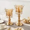 Candle Holders Nodic Gold Crystal Holder Wedding Decoration Table Centerpieces Candelabra Birthday Party Flower Vase Home Decor