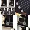 Colliers pendants Colliers pendants fl Diamond Sunflower HW Collier Femme cuivre plaqué Sier Light Designer Bijoux Luxury Small et Dh4hr