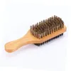 Wanmei Men's Beech Wood Beard Brush Solid Wood Comb Pig Hair Wood Brush Home Rakar Skägg Brushform