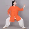 Ethnic Clothing 2024 Chinese Tai Chi Wushu Uniform Traditional Martial Arts Training Exercise Wing Chun Suit Kungfu Outdoor Sport Set