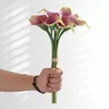 Decorative Flowers 2PCS Simulation Calla Lily Soft Rubber Artificial Flower Wedding Holding Bouquet Home Decoration Pography Props