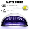 320W LED UV Light Sèche pour les ongles Polon de gel avec 72 LEDS 4 Timer Paramètre LCD Écran d'affichage Auto Capteur Professionnel Lumière Nail 240507