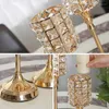 Titulares de vela European Luxury Crystal Gold Decoração de decoração de casamento Centerpieces home Candelabra Diming Decor