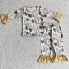 Giyim setleri çocuk tasarımcı kıyafetleri kızlar pijama seti butik Noel kız bebek pijama kardeşi erkekler gece giysileri