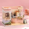 Architectuur/doe -het -zelf huis houten miniatuur poppen huis handgemaakte 3D puzzel assemblage gebouw poppenhuis kits klein huis met meubels speelgoed voor kinderen geschenken