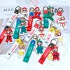 Kelechains Woman Designer Keyring For Women Accessories Cartoon Figure Figure Anime Taekwondo Buckle Car Key Chain Men's Creative Silicone Figure Cleary Chain Pendant