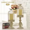 Candle Holders Home Decor Modern Simple Bird Cage Shaped Bedroom Wedding Gifts Iron Art For Table Holder Candlestick Restaurant Cafe