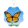 Dekorativa figurer Butterfly vindkraft Vit belagd aluminiumplatta dubbelsidig tryckning Termisk överföringsklocka