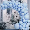 107 st blå party ballong makaron dekoration födelsedag deco firande dekor tema evenemang inomhus leveranser r